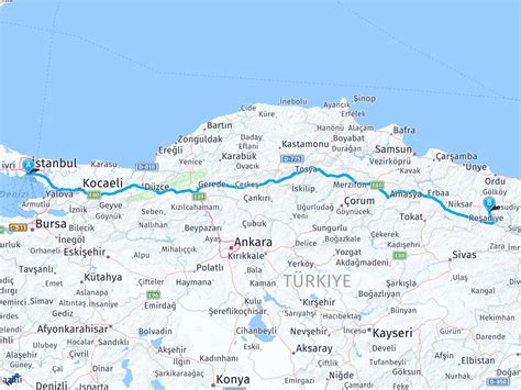 istanbul ordu yol haritası